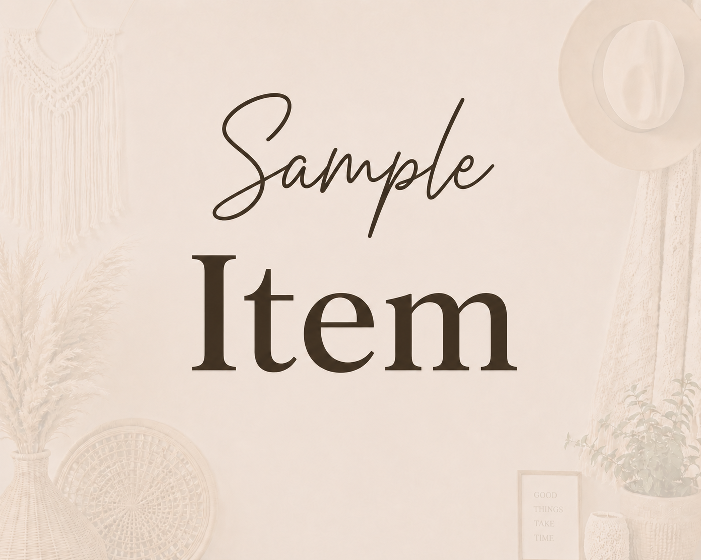 Custom Sample Item