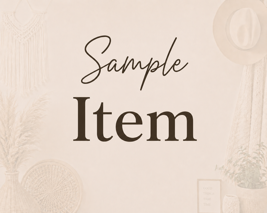 Custom Sample Item